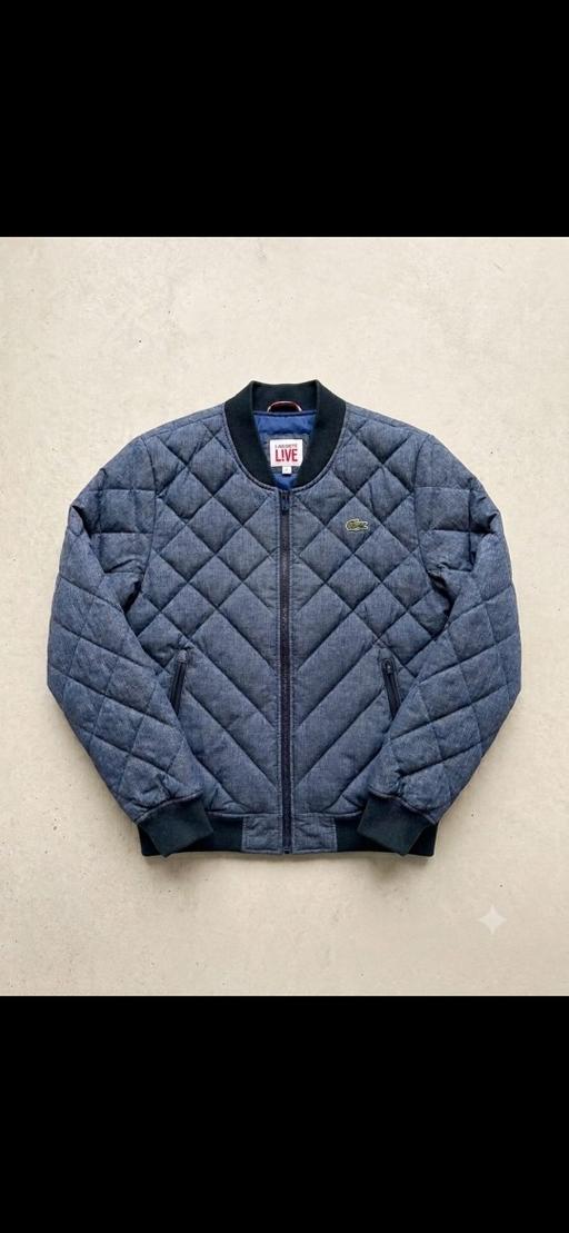  — Lacoste L!VE Quilted Bomber Jacket - Denim Lo