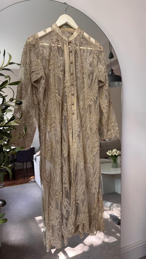  — Beige Lace Overlay Cardigan – Never Worn