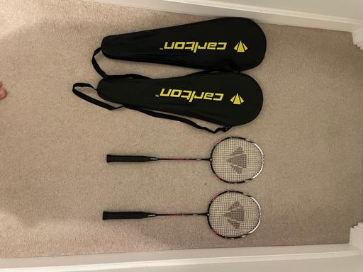  — 2 Carlton Pro Shock Rackets,Holder & Covers.
