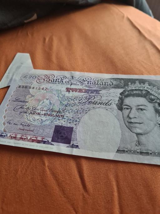  — Error English Twenty pounds banknote