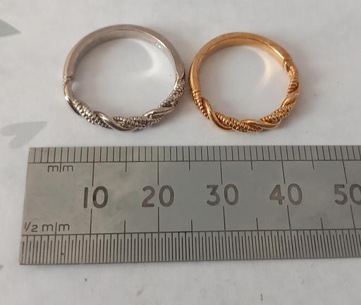  — 2 Sterling silver twisted rope rings