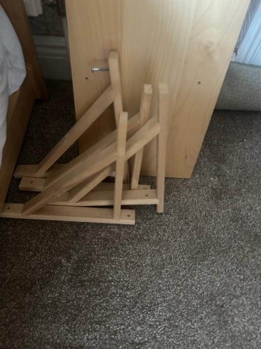  — Beech shelves and brackets x2