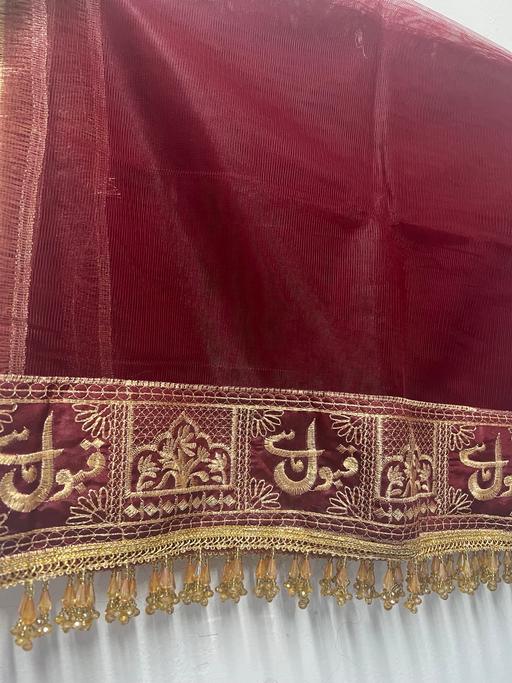  — Maroon doppata for nikkah ceremony and more