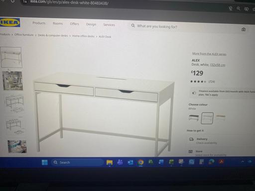  — IKEA ALEX WHITE DESK