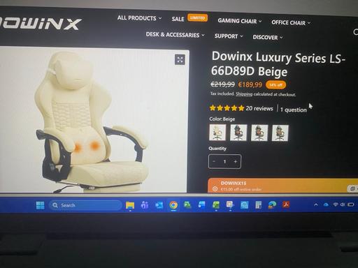  — Gaming Chair Downwinx luxury series