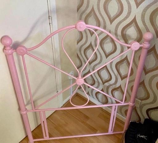  — Single bed headboard pink