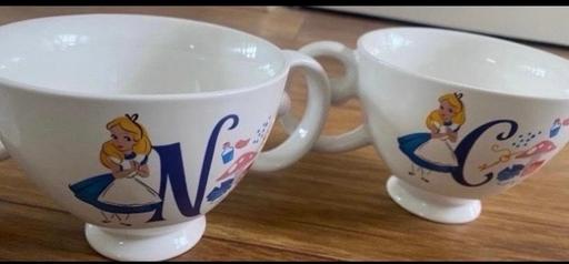  — Alice in wonderland cups initial letter C & N