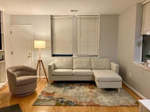  — IKEA light beige L-Shaped corner sofa
