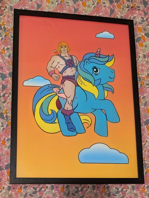  — He-man/my little pony style framed print
