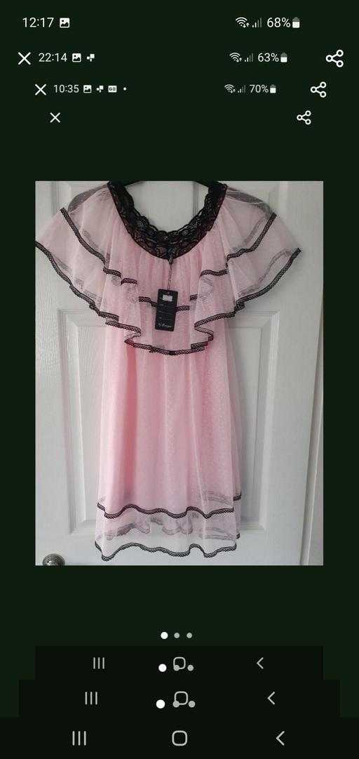  — ladies pink lace dress NEW