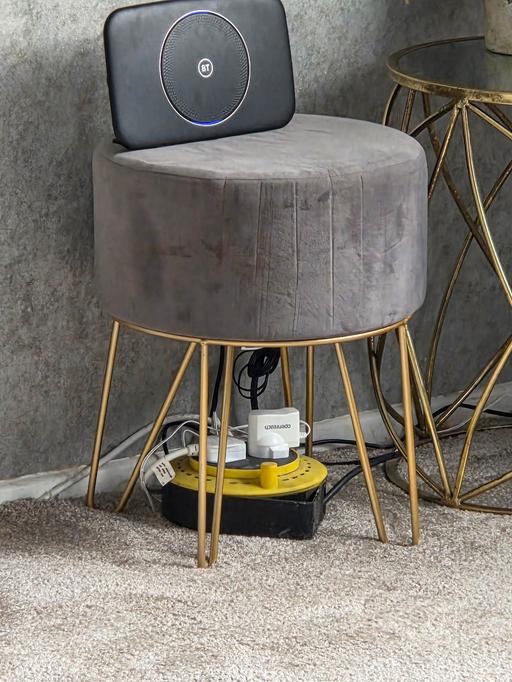  — grey stool