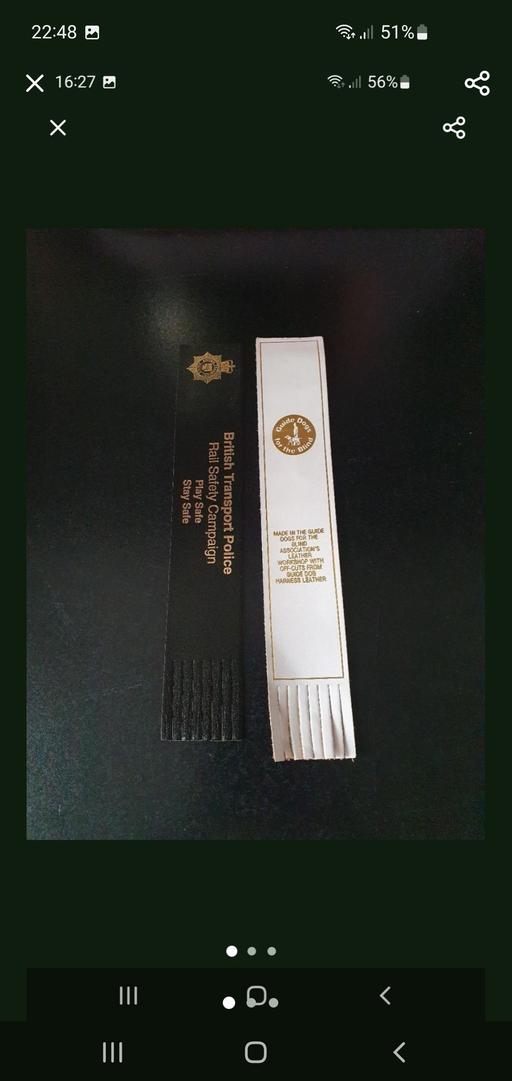  — leather bookmarks x 2