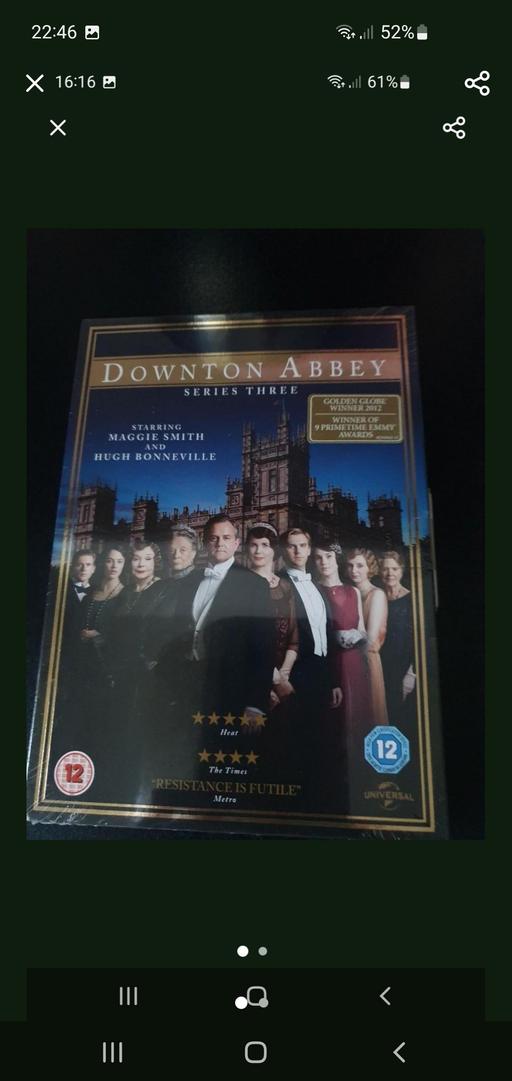  — downton Abbey dvd series three NEW