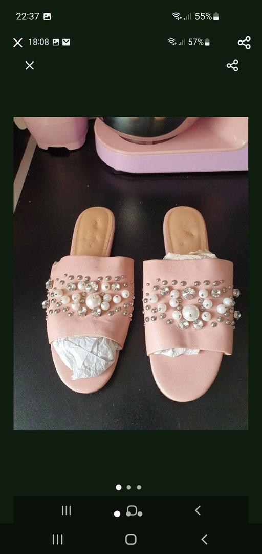  — ladies pink sliders/sandals NEW