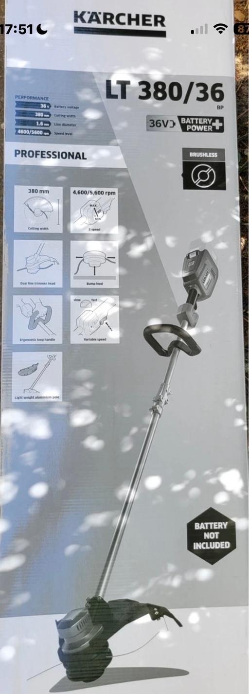  — Karcher professional strimmer l380/36