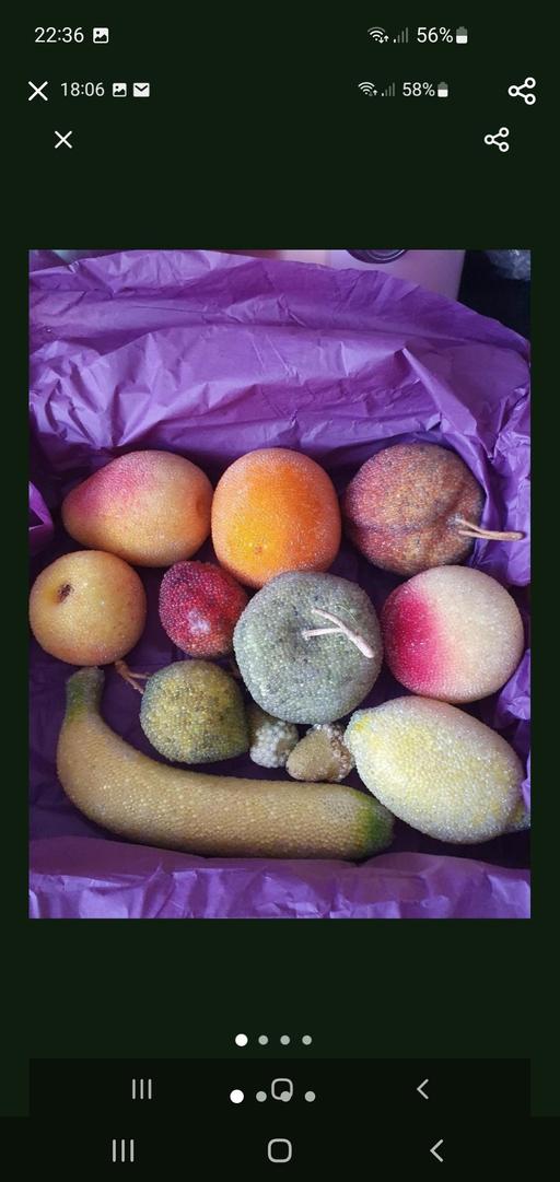 — sparkle/bling fruit ornaments x 12 pieces