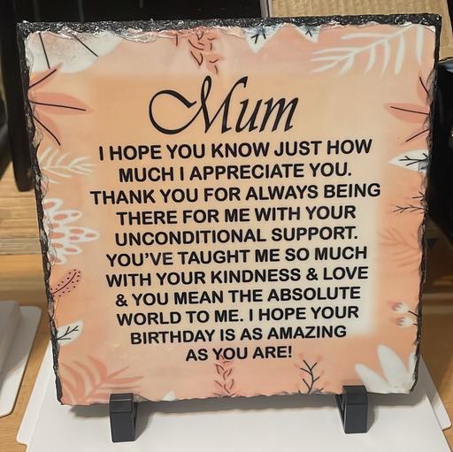  — Happy birthday mum slate