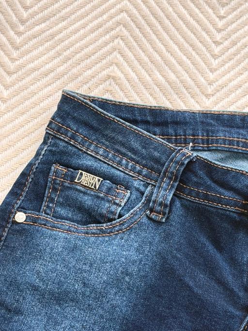  — navy denim shorts