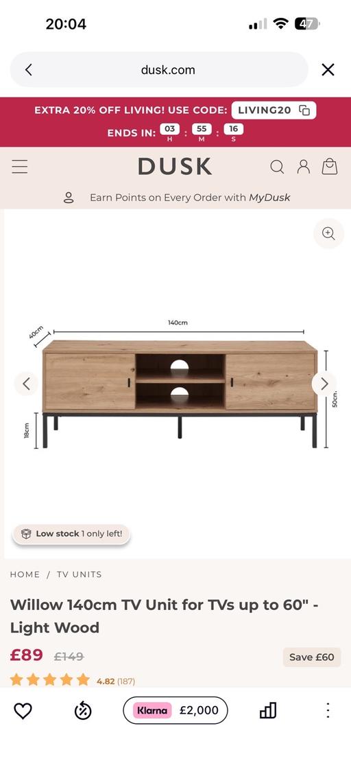  — DUSK TV cabinet
