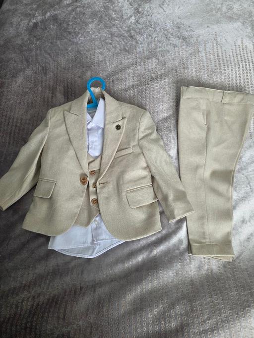  — beige /stone suit for 1 -2 yr old