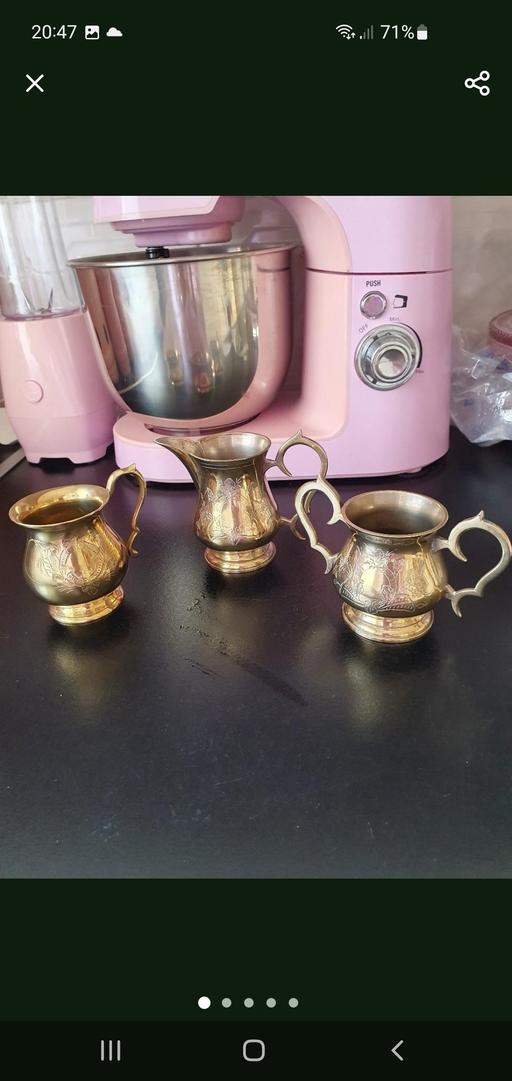  — vintage brass 3 piece set