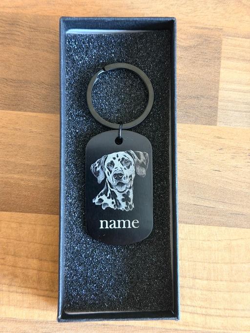  — Personalised  laser engraved pet keyring