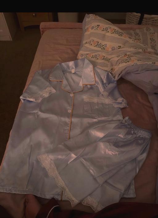  — Blue satin night suit