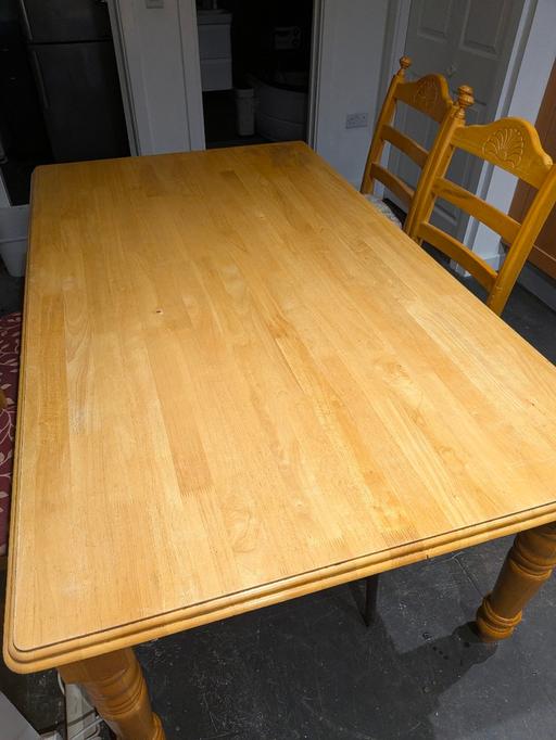  — Teak Table with 2 chairs
