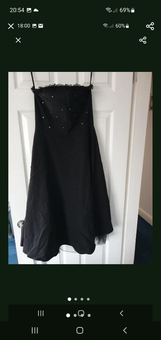  — ladies black party/occasion dress
