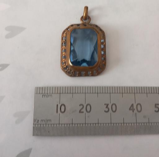  — Antique Art Nouveau Blue Gemstone pendant
