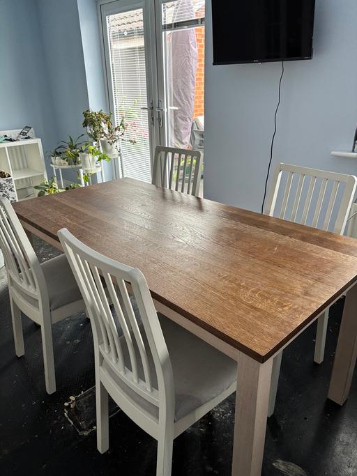  — Wooden Table & 6 chairs Ikea