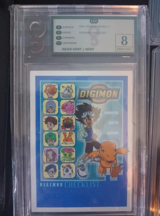  — Digimon checklist card 1999 series 1