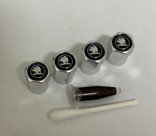  — Skoda tyre valve caps with grease