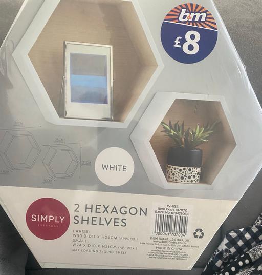  — 2 hexagon shelves