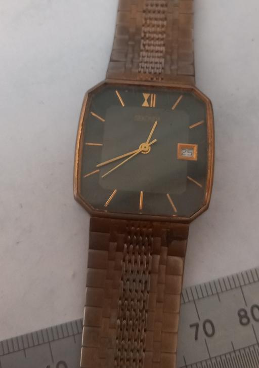  — Vintage 1980s Sekonda Mens Gold Dress Watch