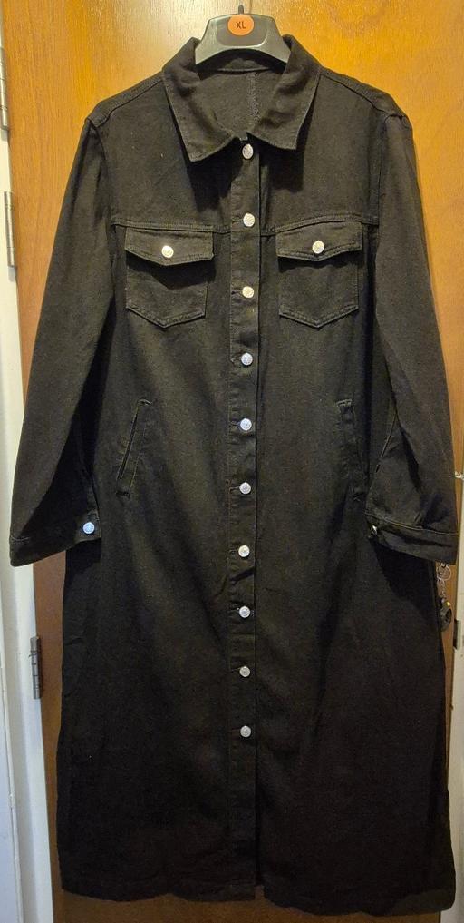  — SALE - Women's Long Black Denim Jacket