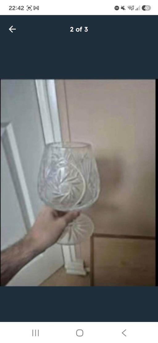  — clear glass brandy snifter,