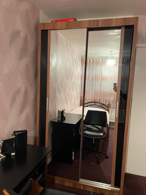 — Wooden wardrobe with mirror