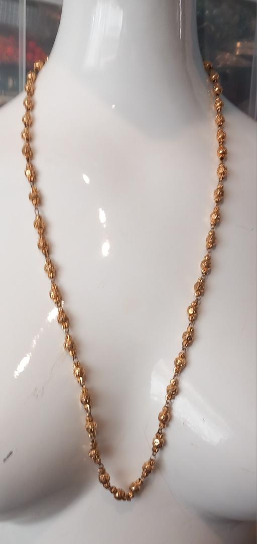  — traditional gold beaded mala chain necklace