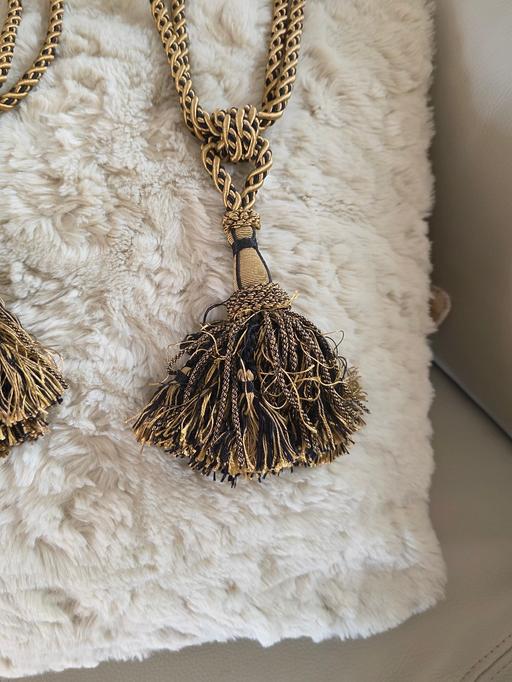  — ✨️✨️LUXURY GOLD & BLACK CURTAIN TIE-BACKS