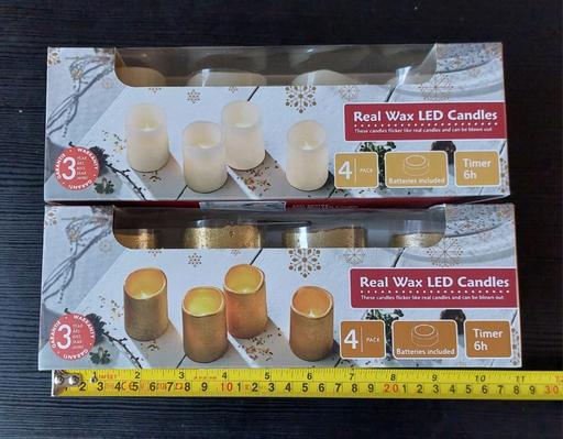  — Brand new boxed melinera real wax led candles
