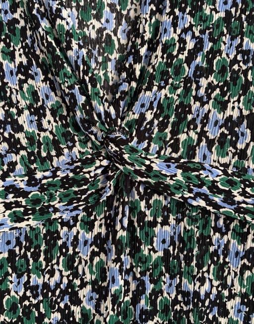  — F&F Women's Floral Print Dress Plisse Texture