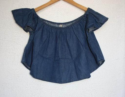  — denim co blue top size 12