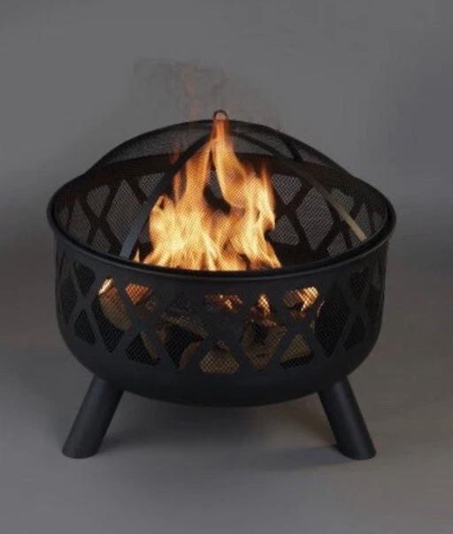  — Large Deep Mesh Steel fire-pit 58x61cm
