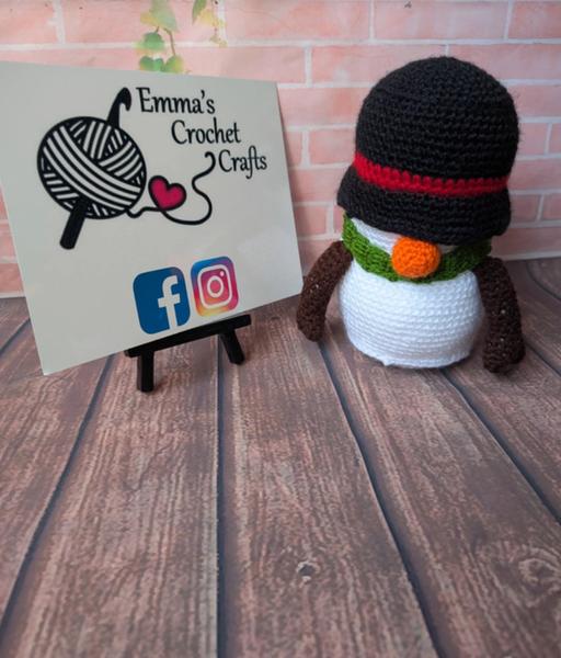  — Handmade Crochet Snowman Gonk