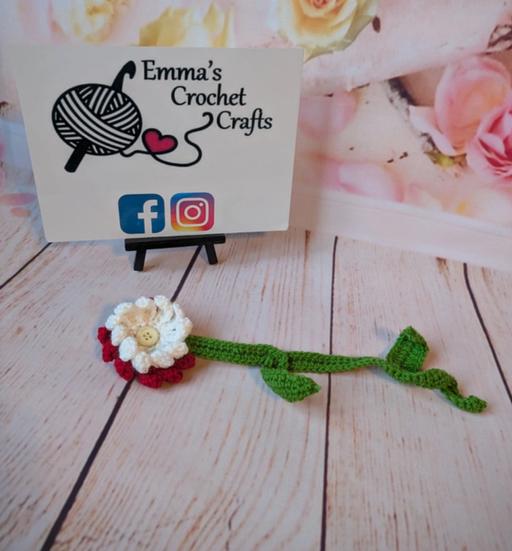  — Handmade Crochet Flower Bookmark