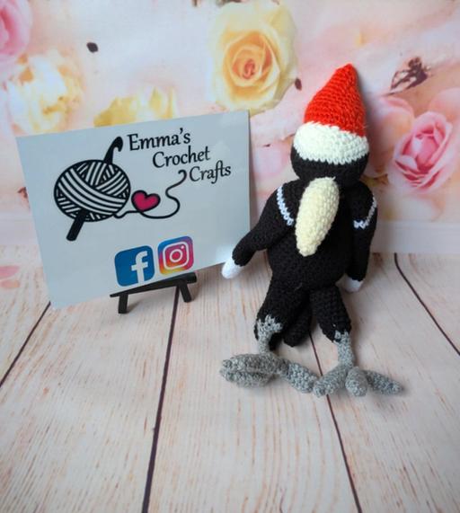  — Handmade Crochet Woodpecker