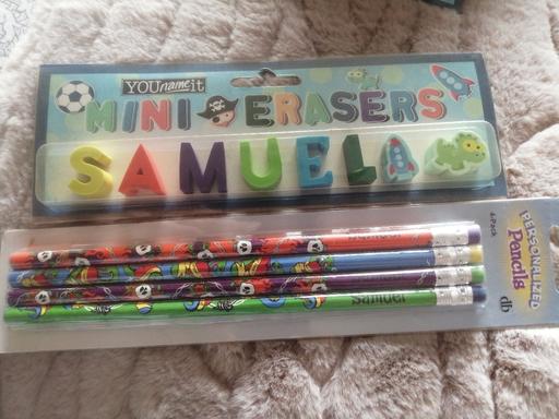  — New Samuel pencils & erasers