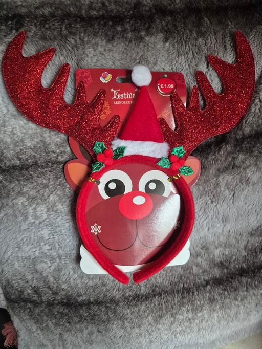  — new Xmas Reindeer Headband (RED)
