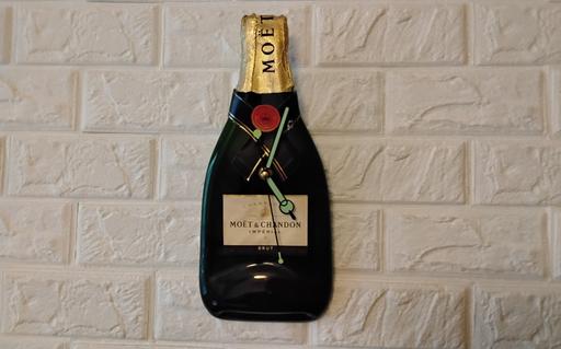 — retro glass moet wall clock cool unusual 